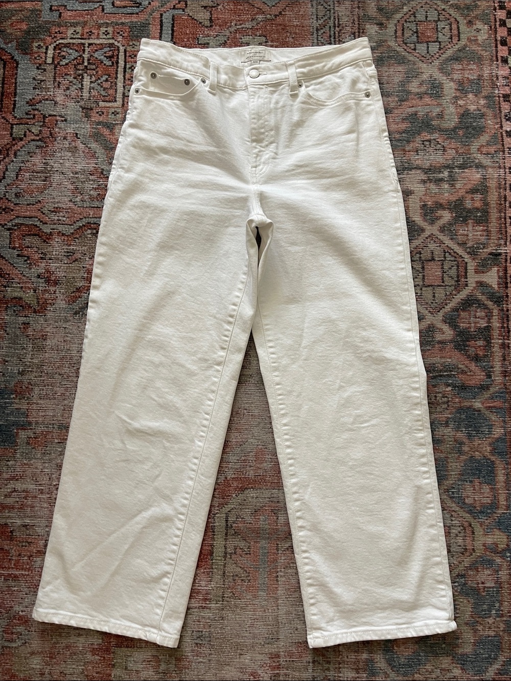 Banana Republic White High-Rise Straight Jeans, Size 30/10